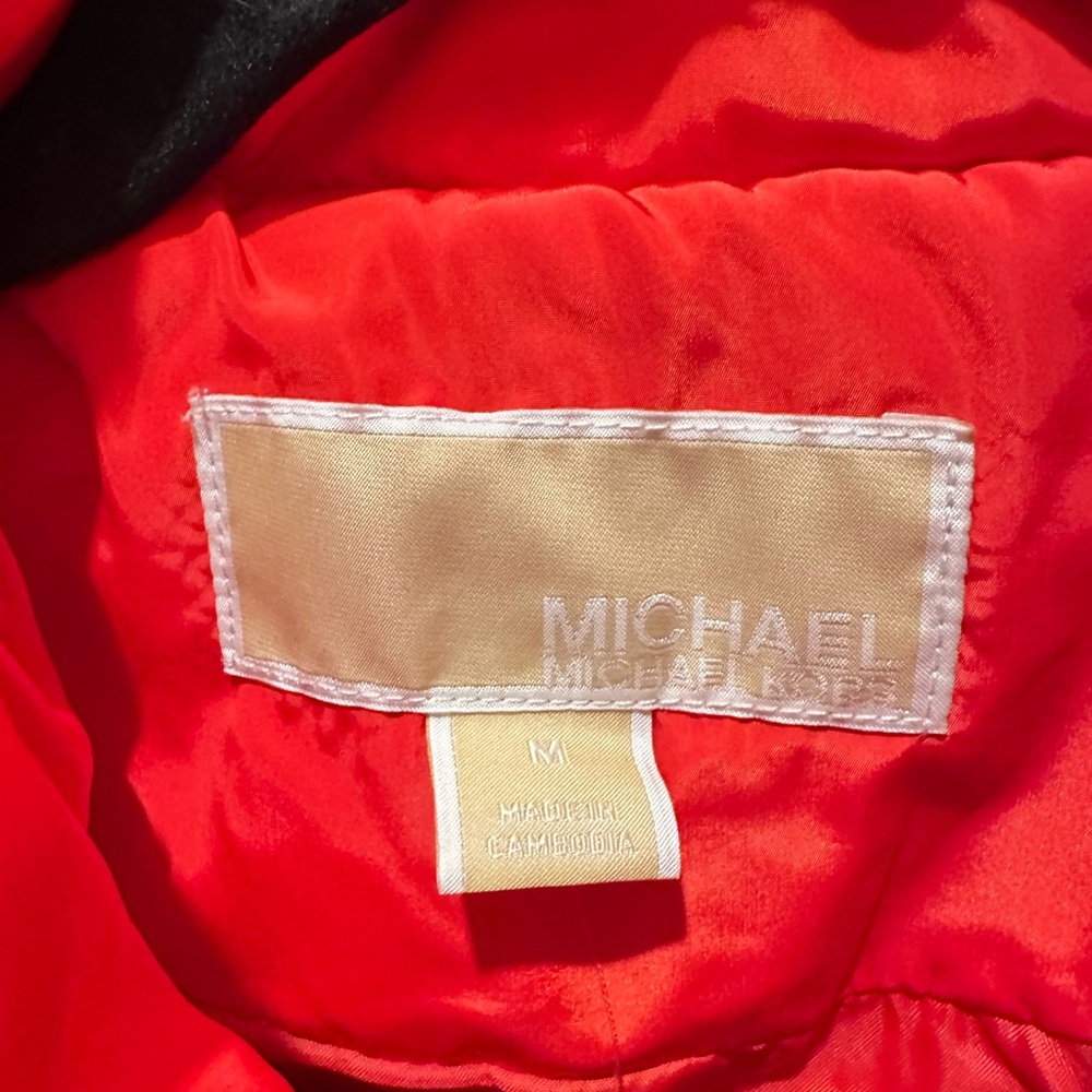 Michael Kors Emerald Bright Ruby Puffer Vest with… - image 3